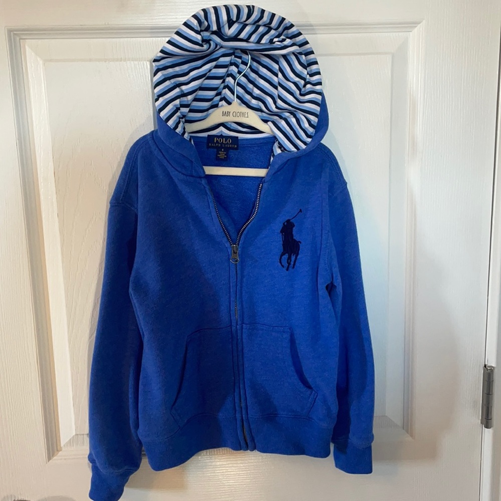 Ralph Lauren Cotton Hooded Zipper Sweatshirt
